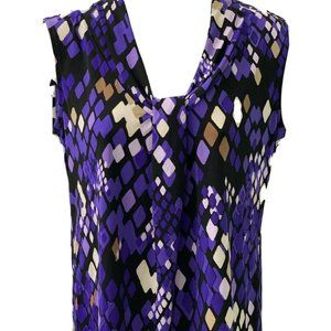Sleeveless Blouse Size S Dana Buchman Purple